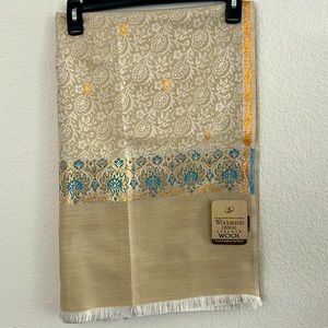 New Wool Blend Oswal Shawl scarf women Beige